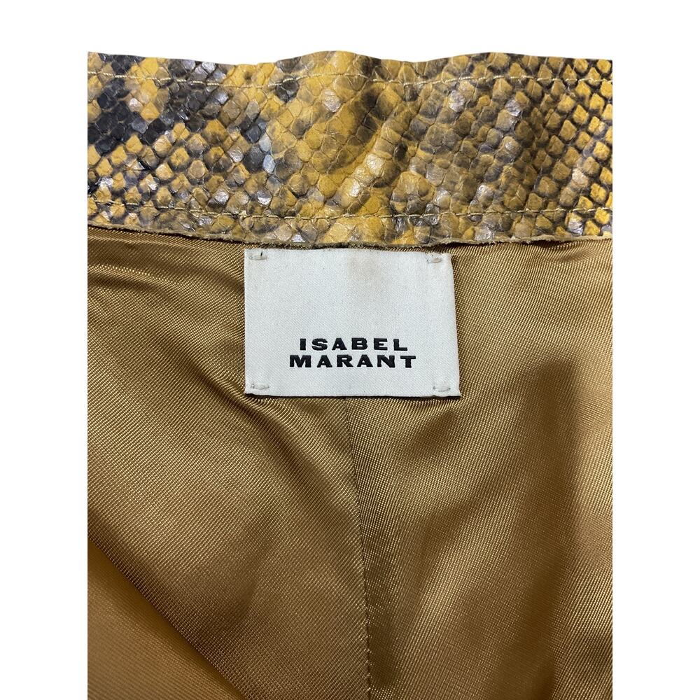 Isabel Marant Python Effect Leather Natural Cadel… - image 4